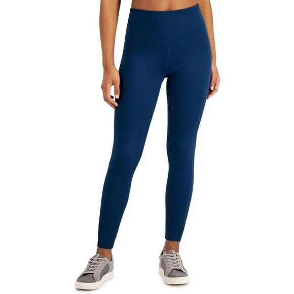 ID Ideology Women's Leggings Compression Essentials High Rise Waistband Navy XS - Picture 1 of 4